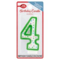 Betty Crocker Numeral 4 Birthday Candle, 1 Each