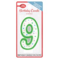 Betty Crocker Numeral 9 Birthday Candle