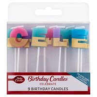 Betty Crocker Celebrate Birthday Candles, 9 count, 1 Each