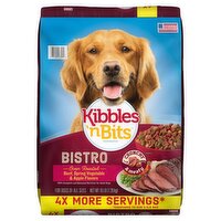 Kibbles 'n Bits Bistro Oven Roasted Beef, Spring Vegetable & Apple Flavors Dog Food, 16 lb, 16 Pound