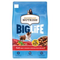 Rachael Ray Nutrish Big Life Hearty Beef, Veggies & Brown Rice Natural Food for Adult Dogs, 28 lb