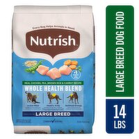 Nutrish Real Chicken Whole Health Blend Large Breed Dog Food, Adult, 14 lb