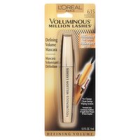 L'Oréal Paris Voluminous Million Lashes 635 Blackest Black Defining Volume Mascara, 0.3 fl oz