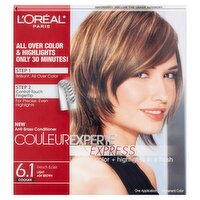 L'Oréal Paris Couleur Experte Express Light Ash Brown Cooler 6.1 Permanent Color, one application