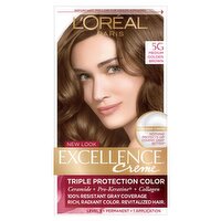 L'Oréal Paris Excellence Creme Medium Golden Brown 5G Level 3 Permanent Haircolor, 1 application