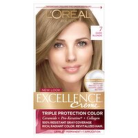 L'Oréal Paris Excellence Creme 7 Dark Blonde Level 3 Permanent Haircolor, 1 application, 1 Each