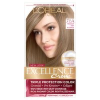 L'Oréal Paris Excellence Creme 7 1/2A Medium Ash Blonde Level 3 Permanent Haircolor, 1 application