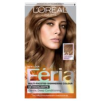 L'Oréal Paris Féria 63 Light Golden Brown Permanent Haircolour Gel, one application