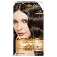 L'Oréal Paris Superior Preference 5A Medium Ash Brown Cooler Permanent Haircolor, 1 application