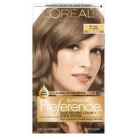 L'Oréal Paris Superior Preference 7 Dark Blonde Natural Level 3 Permanent Haircolor, 1 application