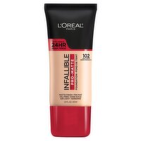 L'Oréal Paris Infallible 102 Shell Beige Pro-Matte Foundation, 1.0 fl oz