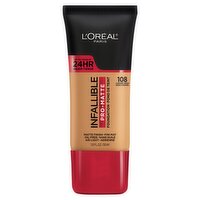 L'Oréal Paris Infallible 108 Caramel Beige Pro-Matte Foundation, 1.0 fl oz