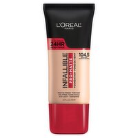 L'Oréal Paris Infallible 104.5 Nude Buff Pro-Matte Foundation, 1.0 fl oz