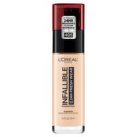 L'Oréal Paris Infallible 405 Porcelain Broad Spectrum Foundation Sunscreen, SPF 25, 10 fl oz