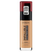 L'Oréal Paris Infallible 475 Sun Beige Broad Spectrum Foundation Sunscreen, SPF 25, 1.0 fl oz