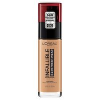 L'Oréal Paris Infallible 490 Golden Amber Broad Spectrum Foundation Sunscreen, SPF 25, 1.0 fl oz