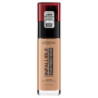 L'Oréal Paris Infallible 495 Amber Broad Spectrum Foundation Sunscreen, SPF 25, 1.0 fl oz