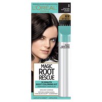 L'Oréal Paris Magic Root Rescue 3 Matches Soft Black Shades Permanent Haircolor, 1 application