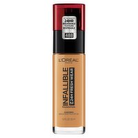 L'Oréal Paris Infallible 488 Caramel Broad Spectrum Foundation Sunscreen, SPF 25, 1.0 fl oz