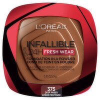 L'Oréal Paris Infallible 375 Deep Amber Foundation in a Powder, 0.31 oz