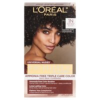 L'Oreal Paris Excellence Creme 1N Natural Black Universal Nudes Permanent Hair Color, 1 application