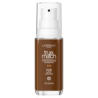 L'Oréal Paris True Match N9 Neutral Medium Deep Super-Blendable Foundation, 1.0 fl oz