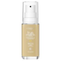 L'Oréal Paris True Match W2.5 Warm Light Medium Super-Blendable Foundation, 1.0 fl oz