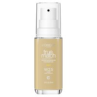 L'Oréal Paris True Match W2.5 Warm Light Medium Super-Blendable Foundation, 1.0 fl oz