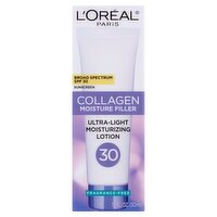 L'Oreal Paris Collagen Moisture Filler Ultra-Light Moisturizing Lotion, SPF 30, 1.7 fl oz