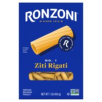 Ronzoni No. 1 Ziti Rigati Pasta, 1 lb