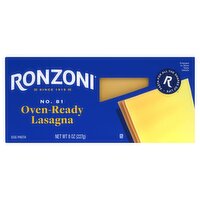 Ronzoni No. 81 Oven-Ready Lasagna Egg Pasta, 8 oz