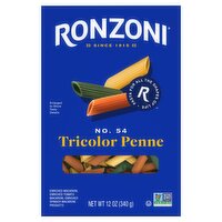 Ronzoni No. 54 Tricolor Penne Pasta, 12 oz