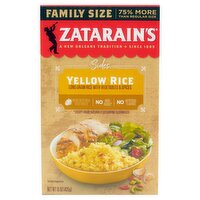 Zatarain's Sides Long Grain Yellow Rice with Vegetable & Spices Family Size, 15 oz, 15 Ounce