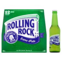 Rolling Rock Extra Pale Premium Beer, 12 fl oz, 12 count, 144 Fluid ounce