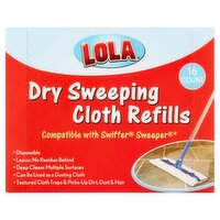 Lola Dry Sweeping Cloth Refills, 16 count