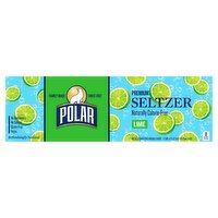 Polar Seltzer Water Lime, 12 fl oz cans, 12 pack