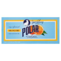 Polar Orange Dry Sparkling Beverage, 12 fl oz, 8 count