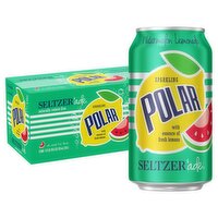 Polar Sparkling Watermelon Lemonade Seltzer'ade, 12 fl oz, 8 count