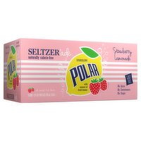 Polar Sparkling Strawberry Lemonade Seltzer'ade, 12 fl oz, 8 count