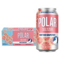 Polar Premium Ruby Red Grapefruit Seltzer, 12 fl oz, 12 count