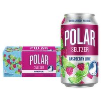 Polar Premium Raspberry Lime Seltzer, 12 fl oz, 12 count