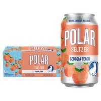 Polar Premium Georgia Peach Seltzer, 12 fl oz, 12 count