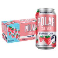 Polar Strawberry Crème Seltzer, 12 fl oz, 12 count, 144 Fluid ounce