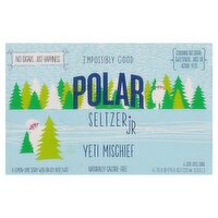 Polar Naturally Calorie-Free Yeti Mischief Seltzer Jr, 7.5 fl oz, 6 count