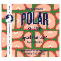 Polar Spiced Pear Cider Winter Seltzer Limited Edition, 12 fl oz, 6 count