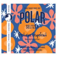 Polar Nectarine Grapefruit Winter Seltzer, 12 fl oz, 6 count