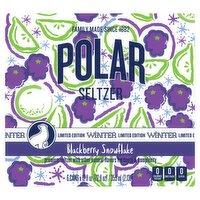 Polar Winter Blackberry Snowflake Seltzer Limited Edition, 12 fl oz, 6 count