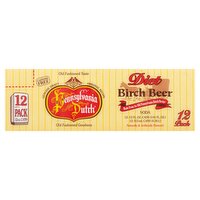 Pennsylvania Dutch Diet Birch Beer Soda, 12 fl oz, 12 count, 144 Fluid ounce