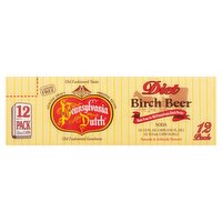 Pennsylvania Dutch Diet Birch Beer Soda, 12 fl oz, 12 count