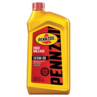 Pennzoil High Mileage Vehicle SAE 5W-30 Synthetic Blend Motor Oil, 1 qt, 1 Quart